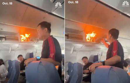 Feuer an Bord von Air China: Lithiumbatterie gerät während Flug CA139 in Brand Auf einem Air China-Flug fing eine Lithiumbatterie Feuer.
