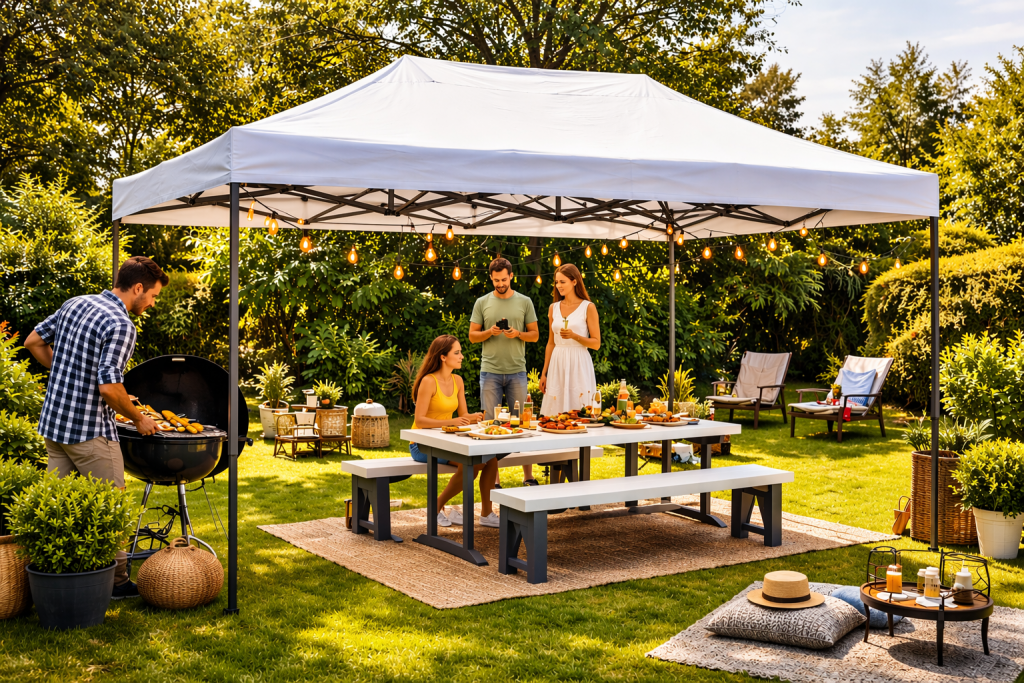 Gartenzelt Ideen: Nutzung für BBQ, Entspannung und Alltag im Garten